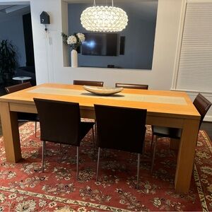 Modern dining set with chairs